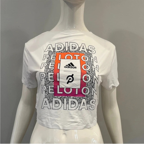 Adidas x Peloton Crop Tee White size small - Picture 7 of 8